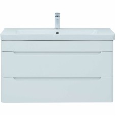 Тумба под раковину Aquanet София 100 274116 подвесная Белый глянец