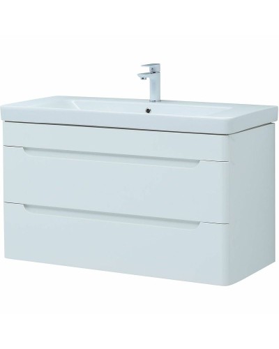 Тумба под раковину Aquanet София 100 274116 подвесная Белый глянец