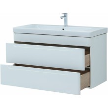 Тумба под раковину Aquanet София 100 274116 подвесная Белый глянец