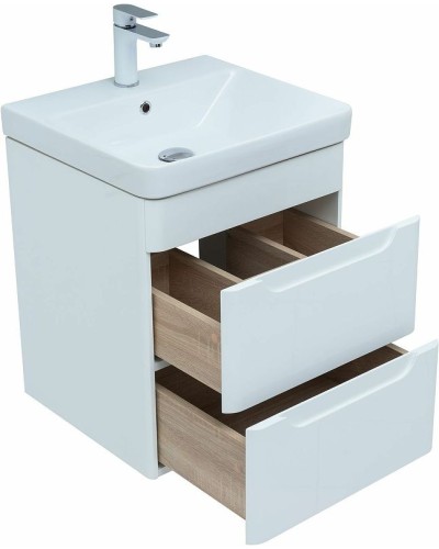 Тумба под раковину Aquanet София 50 274171 подвесная Белый глянец