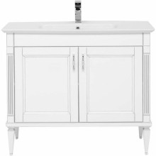 Тумба с раковиной Aquanet Селена 105 233695 Белая Патина серебро