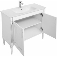 Тумба с раковиной Aquanet Селена 105 233695 Белая Патина серебро