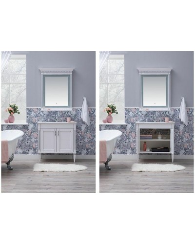 Тумба с раковиной Aquanet Селена 105 233695 Белая Патина серебро