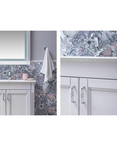 Тумба с раковиной Aquanet Селена 105 233695 Белая Патина серебро