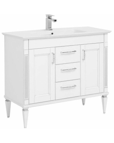 Тумба под раковину Aquanet Селена 105 201651 Белая Патина серебро