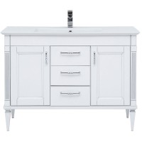 Тумба под раковину Aquanet Селена 120 201652 Белая Патина серебро