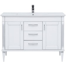 Тумба под раковину Aquanet Селена 120 201652 Белая Патина серебро