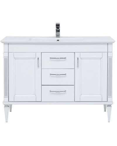 Тумба под раковину Aquanet Селена 120 201652 Белая Патина серебро