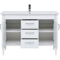 Тумба под раковину Aquanet Селена 120 201652 Белая Патина серебро