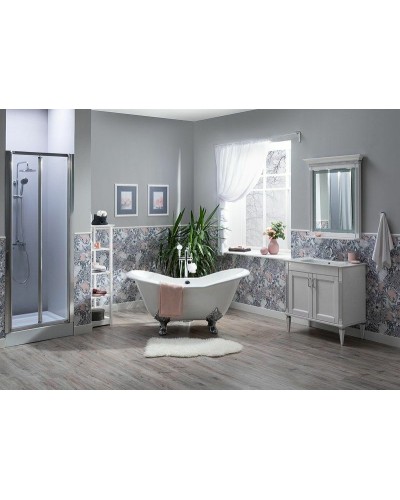 Тумба под раковину Aquanet Селена 105 201650 Белая Патина серебро