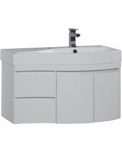 Тумба под раковину Aquanet Сопрано 95 R 169633 подвесная Белая