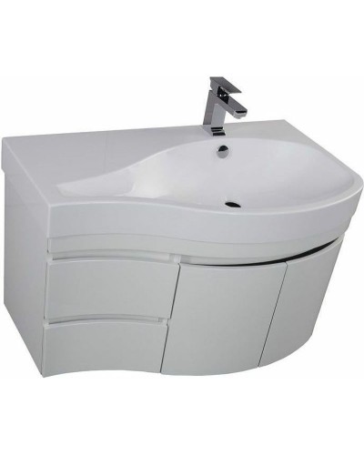 Тумба под раковину Aquanet Сопрано 95 R 169633 подвесная Белая