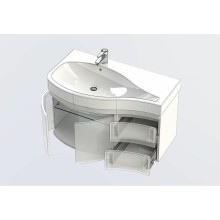 Тумба под раковину Aquanet Сопрано 95 L 169631 подвесная Белая