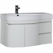 Тумба с раковиной Aquanet Сопрано 95 L 212998 подвесная Белая