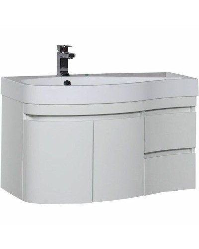 Тумба с раковиной Aquanet Сопрано 95 L 212998 подвесная Белая