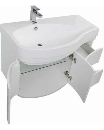 Тумба с раковиной Aquanet Сопрано 95 L 212998 подвесная Белая