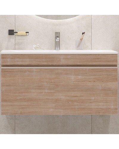 Тумба под раковину Velvex Pulsus 100 tpPUL.100-25 подвесная Дуб сонома