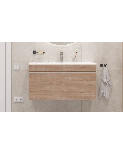 Тумба под раковину Velvex Pulsus 100 tpPUL.100-25 подвесная Дуб сонома