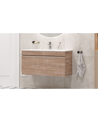 Тумба под раковину Velvex Pulsus 100 tpPUL.100-25 подвесная Дуб сонома