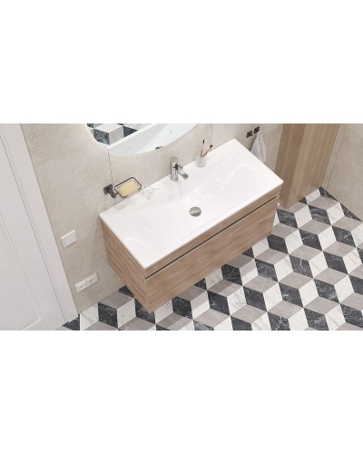 Тумба под раковину Velvex Pulsus 100 tpPUL.100-25 подвесная Дуб сонома