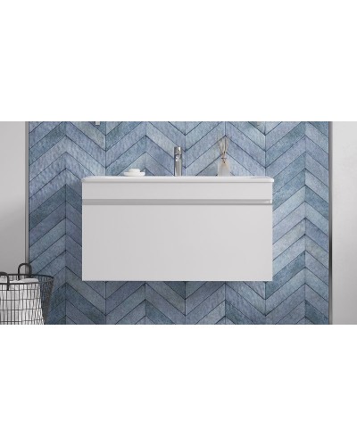 Тумба под раковину Velvex Pulsus 100 tpPUL.100-21 подвесная Белый