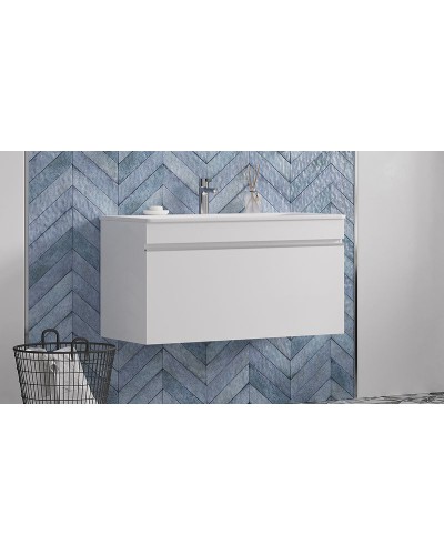 Тумба под раковину Velvex Pulsus 100 tpPUL.100-21 подвесная Белый