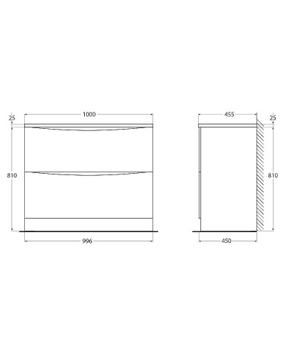Тумба под раковину BelBagno 100 ACQUA-1000-2C-PIA-BL Bianco Lucido