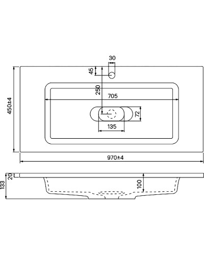 Тумба с раковиной Iddis Esper 100 ESP10W0i95K подвесная Белая