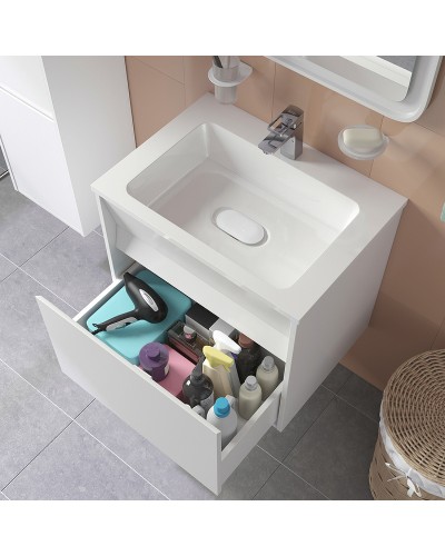 Тумба с раковиной Iddis Esper 60 ESP60W0i95K подвесная Белая