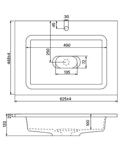 Тумба с раковиной Iddis Esper 60 ESP60W0i95K подвесная Белая