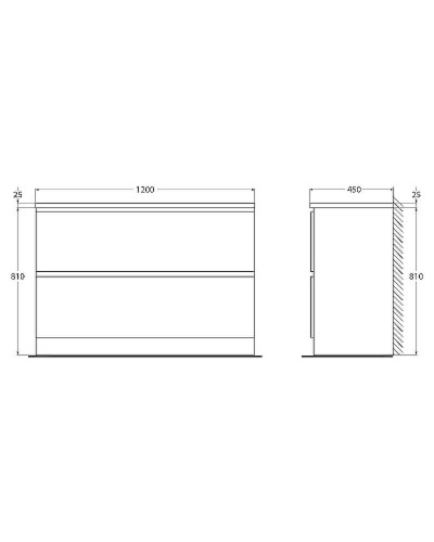 Тумба под раковину BelBagno 120 ALBANO-1200-2C-PIA-BL Bianco Lucido