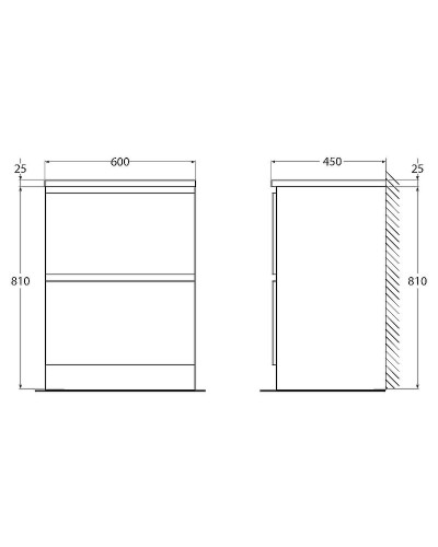 Тумба под раковину BelBagno 60 ALBANO-600-2C-PIA-BL Bianco Lucido
