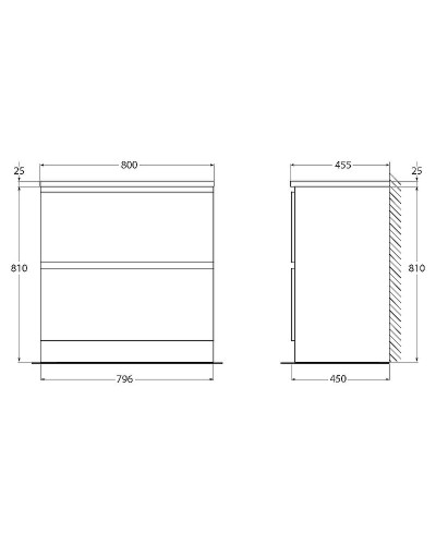 Тумба под раковину BelBagno 80 ALBANO-800-2C-PIA-RR Rovere Rustico
