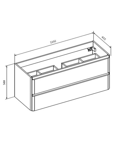 Тумба под раковину BelBagno 120 ALBANO-1200-2C-SO-CVG подвесная Cemento Verona Grigio