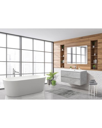 Тумба под раковину BelBagno 105 ALBANO-CER-1050-2C-SO-CVG подвесная Cemento Verona Grigio