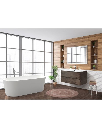 Тумба под раковину BelBagno 105 ALBANO-CER-1050-2C-SO-RNG подвесная Robere Nature Grigio