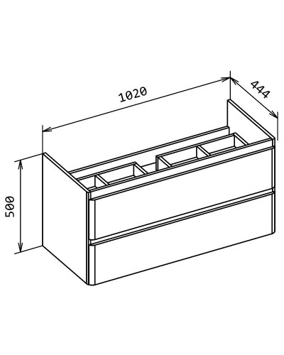 Тумба под раковину BelBagno 105 ALBANO-CER-1050-2C-SO-RNG подвесная Robere Nature Grigio