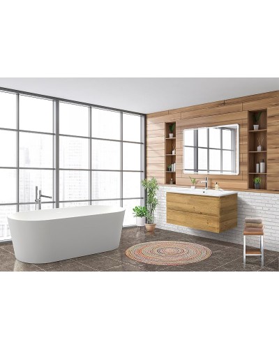 Тумба под раковину BelBagno 105 ALBANO-CER-1050-2C-SO-RR подвесная Rovere Rustico