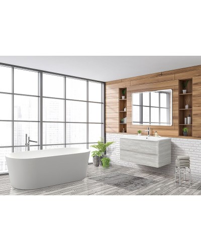Тумба под раковину BelBagno 105 ALBANO-CER-1050-2C-SO-RVB подвесная Rovere Vintage Bianco