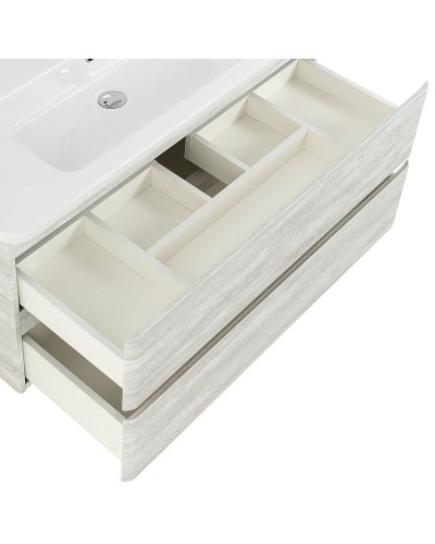 Тумба под раковину BelBagno 105 ALBANO-CER-1050-2C-SO-RVB подвесная Rovere Vintage Bianco