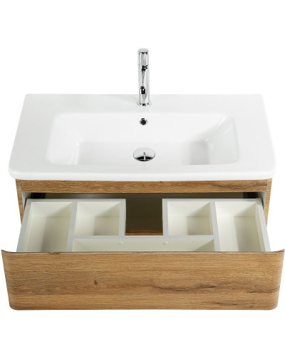 Тумба под раковину BelBagno 80 ALBANO-CER-800-2C-SO-RR подвесная Rovere Rustico