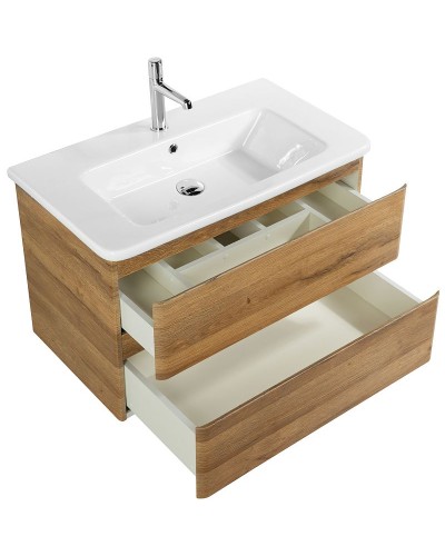 Тумба под раковину BelBagno 80 ALBANO-CER-800-2C-SO-RR подвесная Rovere Rustico