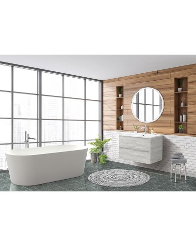 Тумба под раковину BelBagno 80 ALBANO-CER-800-2C-SO-RVB подвесная Rovere Vintage Bianco