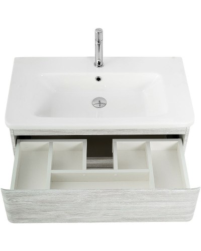 Тумба под раковину BelBagno 80 ALBANO-CER-800-2C-SO-RVB подвесная Rovere Vintage Bianco