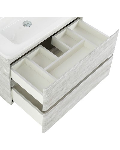 Тумба под раковину BelBagno 80 ALBANO-CER-800-2C-SO-RVB подвесная Rovere Vintage Bianco