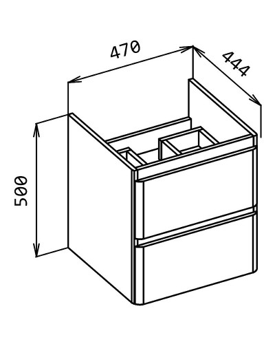 Тумба под раковину BelBagno 50 ALBANO-CER-500-2C-SO-RNG подвесная Robere Nature Grigio