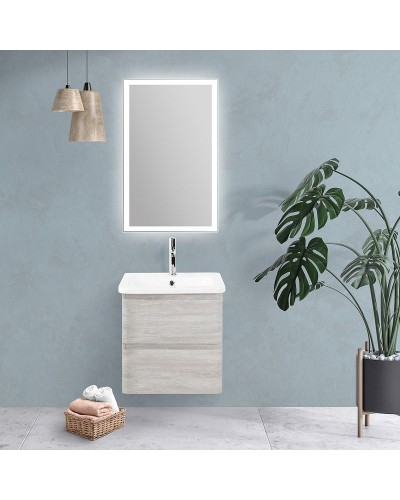 Тумба под раковину BelBagno 50 ALBANO-CER-500-2C-SO-RVB подвесная Rovere Vintage Bianco