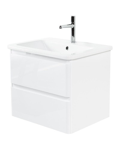Тумба под раковину BelBagno 60 ALBANO-CER-600-2C-SO-BL подвесная Bianco Lucido