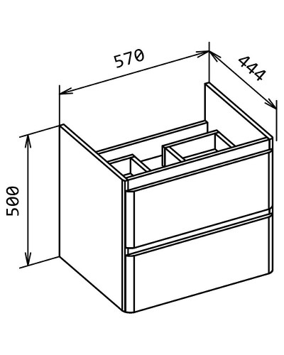 Тумба под раковину BelBagno 60 ALBANO-CER-600-2C-SO-RNG подвесная Robere Nature Grigio