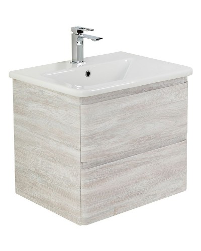 Тумба под раковину BelBagno 60 ALBANO-CER-600-2C-SO-RVB подвесная Rovere Vintage Bianco